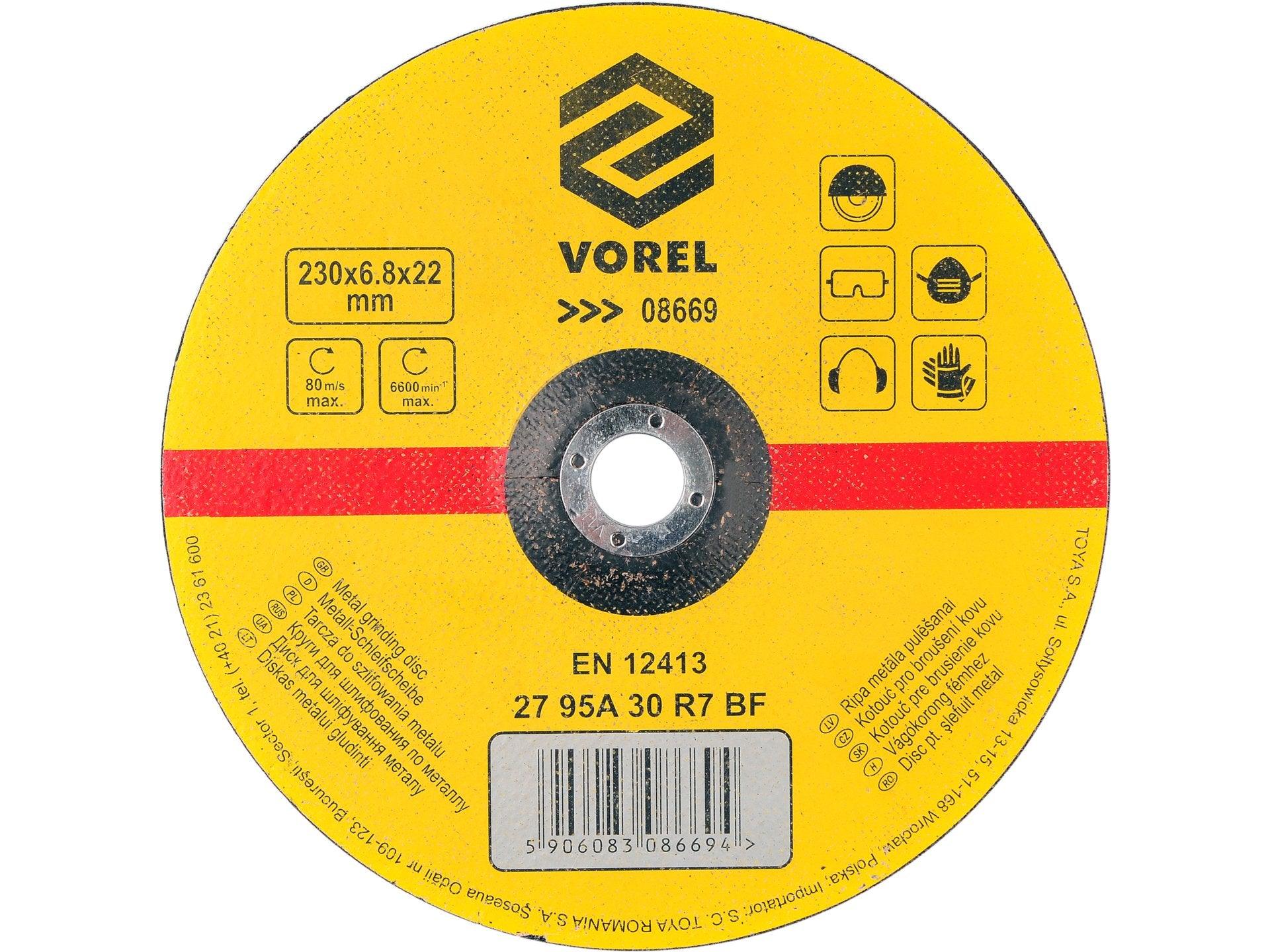 DISC ȘLEFUIT METAL 230X6,8X22MM VOREL 08669