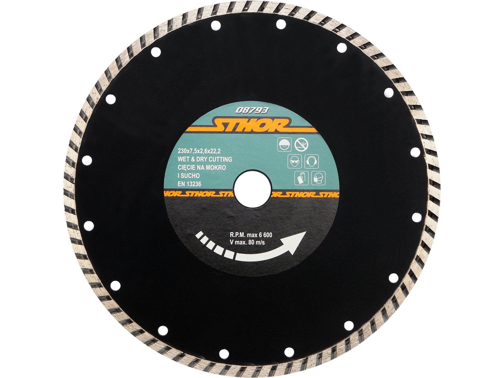 DISC DIAMANTAT TURBO 230X2.6MM H7,5 STHOR 08793