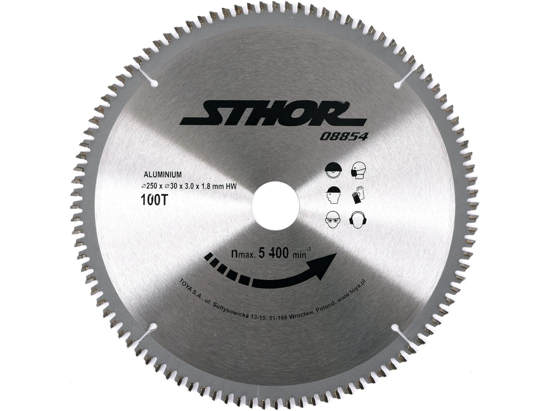 DISC FIERASTRĂU CIRCULAR PENTRU ALUMINIU D250 T100 D30 STHOR 08854