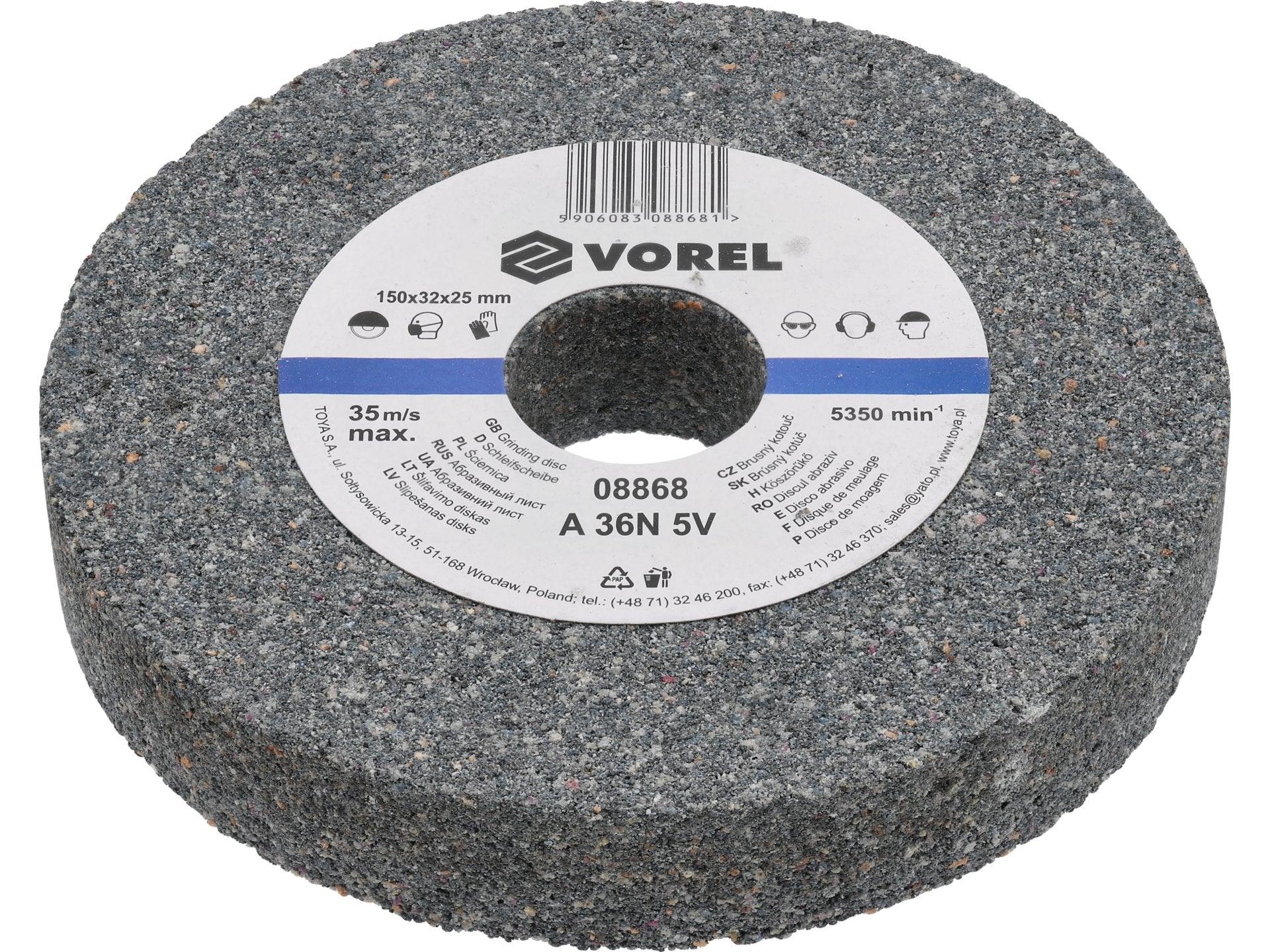 DISC ABRAZIV PENTRU POLIZOR DE BANC 150X12.7X17MM VOREL 08865