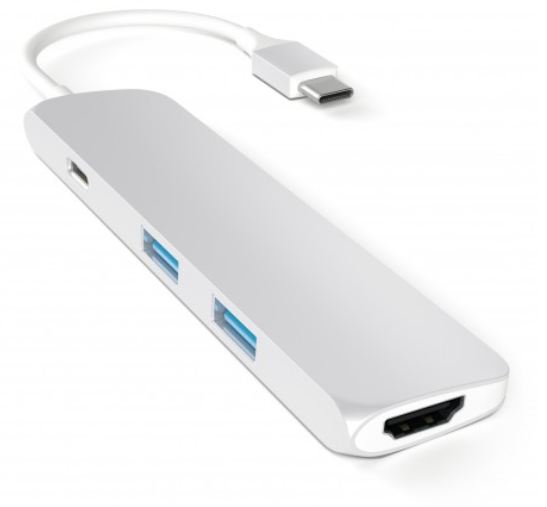 Cumpara Adaptor Satechi Slim Type-C MultiPort, Argintiu de la Mesterul Minune
