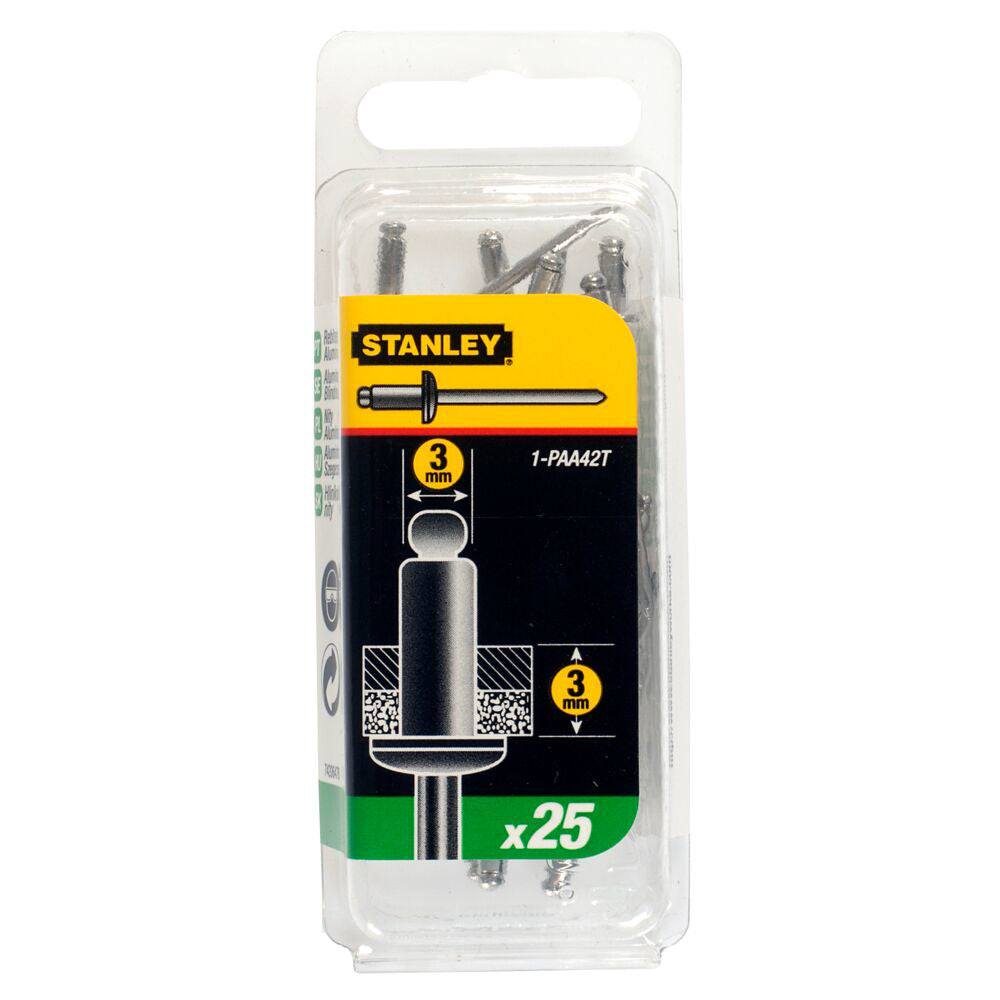 Cumpara acum Nituri din aluminiu, 3x12mm, 15 bucati, Stanley 1-PAA42T de la Mesterul Minune