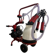 Aparat de muls vaci, 1 post, 1 bidon 20L plastic, pahare plastic, 250l/min, 0,55kw
