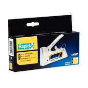 Rapid 10600521, capsator profesional tapiterie PRO R23E, tesaturi, piele, hartie etichete, functioneaza cu capse No.13 4-8mm