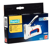Rapid 10640125, capsator profesional tapiterie PRO R353E, 3 pozitii reglaj forta capsare, functioneaza cu capse No.53 6-14mm
