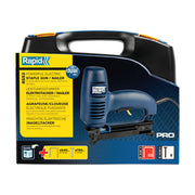 Rapid 10642912, Capsator/ciocan electric PRO R553, functional cu capse No.53 si cuie No.8, + geanta si accesorii