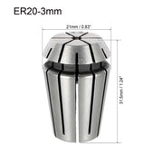 Bucsa elastica ER20, prindere 3.0 mm