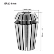 Bucsa elastica ER20, prindere 8.0 mm