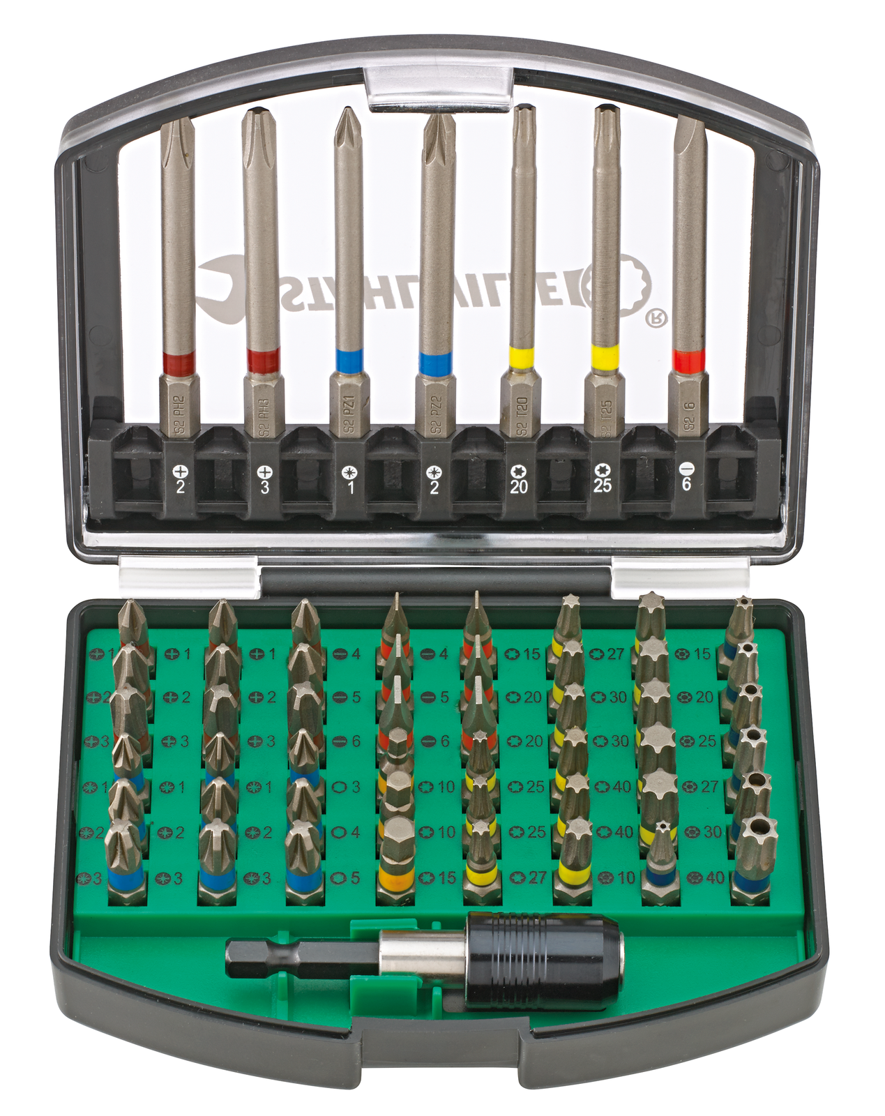 Cumpara acum Trusa Stahlwille 55 de biti 1/4" + suport bit cu mandrina, 1206 de la Mesterul Minune