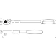 Cumpara acum Antrenor cu clichet telescopic 516, prindere 1/2