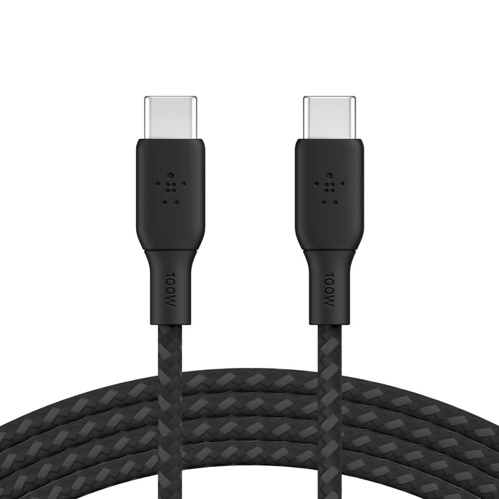 Cumpara Cablu de date Belkin Braided USB-C la USB-C, 2m, Negru de la Mesterul Minune