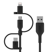 Cumpara Cablu de date Belkin Universal (Lightning/Micro-USB/USB-C la USB-A), 1m, Negru de la Mesterul Minune