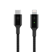 Cumpara Cablu de date Belkin Smart LED USB-C la Lightning, Negru de la Mesterul Minune