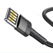 Cumpara acum Cablu USB Lightning (reversibil) Baseus Cafule 2.4A 1m (gri/negru) de la Mesterul Minune