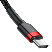 Cumpara acum Cablu USB-C PD Baseus Cafule PD 2.0 QC 3.0 60W 1m (negru și roșu) de la Mesterul Minune