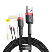 Cumpara acum Cablu USB Lightning Baseus Cafule 2.4A 0.5m (negru/roșu) de la Mesterul Minune