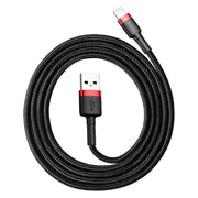Cumpara acum Cablu USB Lightning Baseus Cafule 2.4A 0.5m (negru/roșu) de la Mesterul Minune