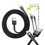 Cumpara acum Cablu Lightning USB Baseus Cafule 2,4A 1m (szaro-czarny) de la Mesterul Minune