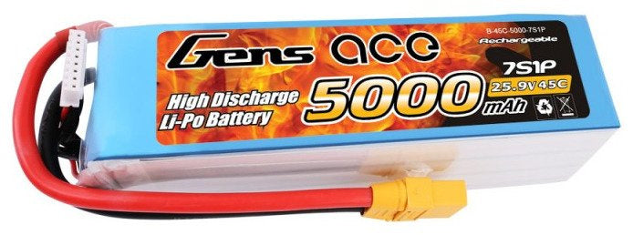Cumpara acum Akumulator Gens Ace 5000mAh 25.9V 45C 7S1P XT90 de la Mesterul Minune