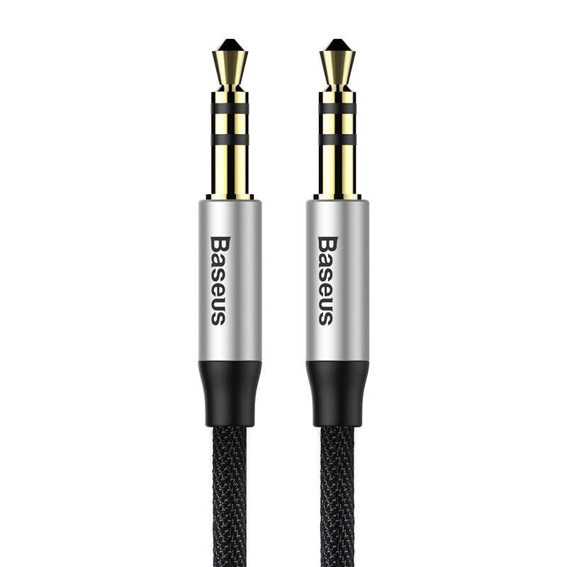 Cumpara acum Baseus Yiven 1.5m mini jack 3.5mm AUX cablu audio (negru/argintiu) de la Mesterul Minune