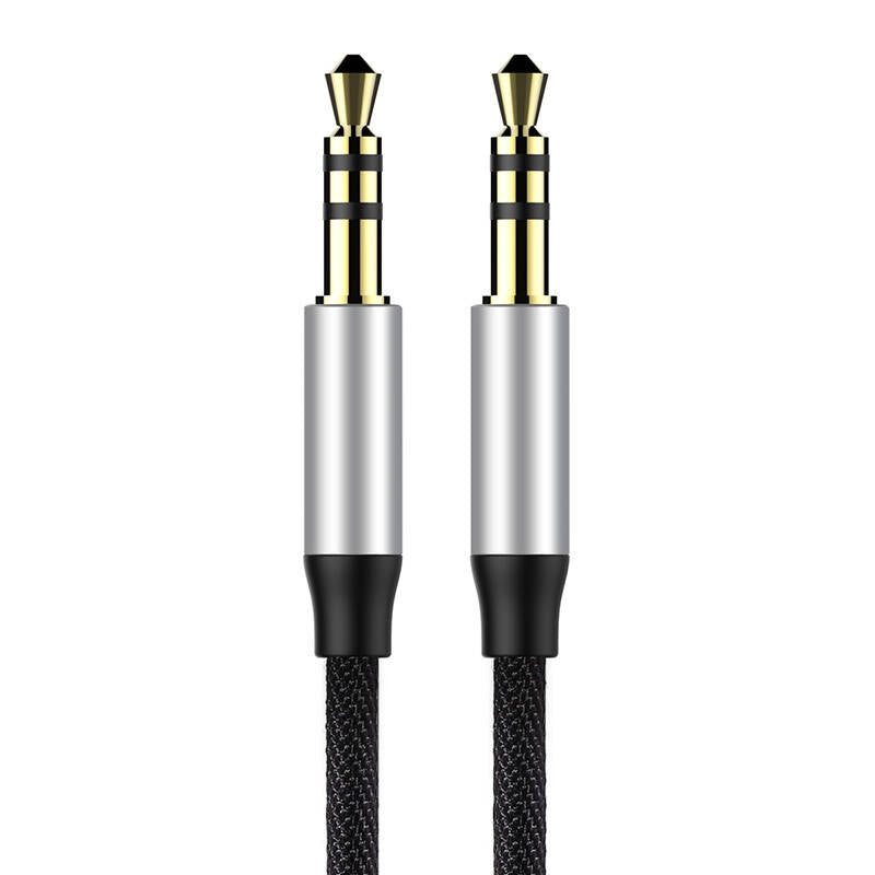 Cumpara acum Baseus Yiven 1.5m mini jack 3.5mm AUX cablu audio (negru/argintiu) de la Mesterul Minune