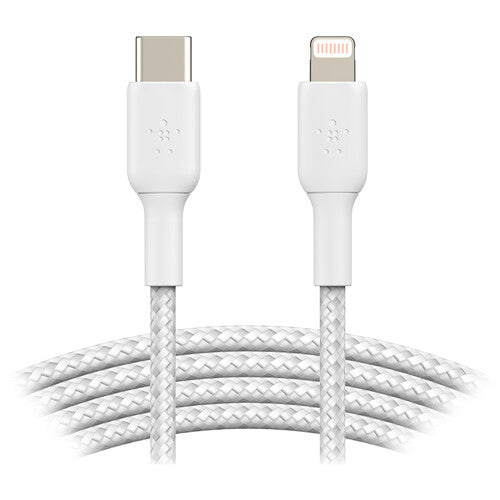 Cumpara Cable de date Belkin BOOST CHARGE USB-C la Lightning Braided, Alb (2m) de la Mesterul Minune