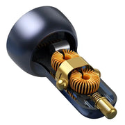 Cumpara acum Baseus Particular Digital Display încărcător auto cu display, USB + USB-C, QC3.0+PD, 5A, 65W (gri) + cablu USB-C 1m 100W (negru) de la Mesterul Minune