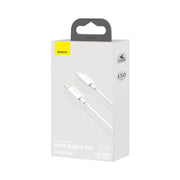Cumpara acum Cablu de date USB Baseus Simple Wisdom, USB la Lightning PD, 20W (2buc/ set), 1.5m (alb) de la Mesterul Minune
