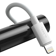 Cumpara acum Cablu de date USB Baseus Simple Wisdom, USB la Lightning PD, 20W (2buc/ set), 1.5m (alb) de la Mesterul Minune