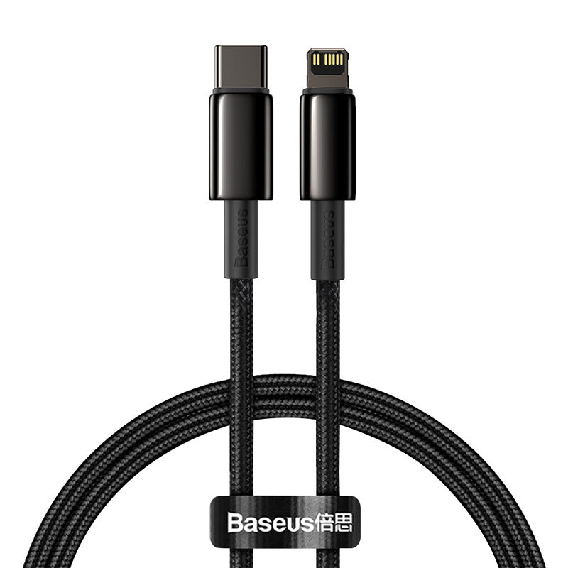 Cumpara acum Cablul de date USB-C Baseus Tungsten Gold PD 20W 1m (negru) de la Mesterul Minune