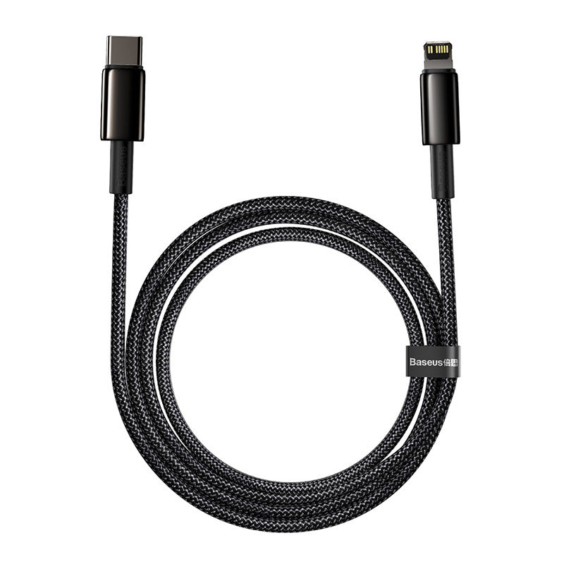 Cumpara acum Cablu de date pentru Iphone Baseus Tungsten Gold Cable Type-C PD 20W 2m (negru) de la Mesterul Minune