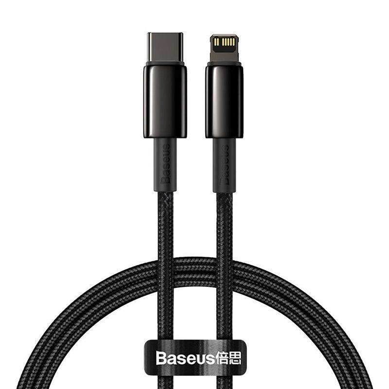 Cumpara acum Cablu de date pentru Iphone Baseus Tungsten Gold Cable Type-C PD 20W 2m (negru) de la Mesterul Minune