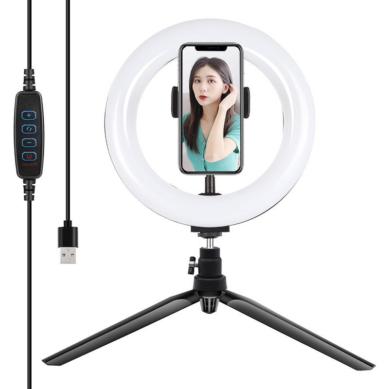 Cumpara acum Puluz 20cm LED inel de lumină / trepied cu suport pentru telefon PKT3073B de la Mesterul Minune