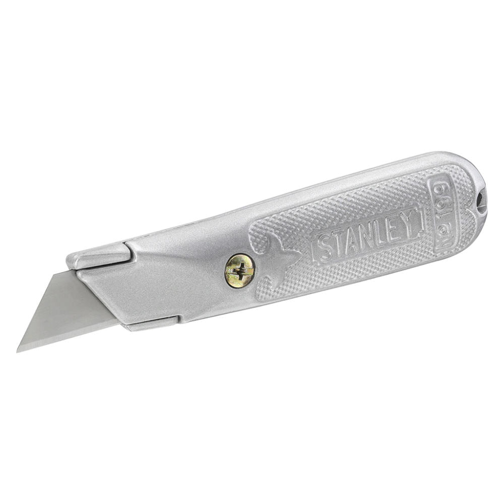 Cumpara acum Cutter metalic 199E cu lama fixa, blister, 140mm + 3 lame trapezoidale de la Mesterul Minune