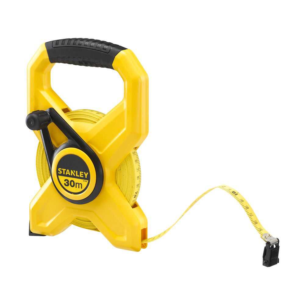 Stanley 2-34-792, ruleta deschisa cu banda din fibra de sticla 30m, masurari de precizie, tru-zero, rezistenta la coroziune, 30m x 13mm, blister