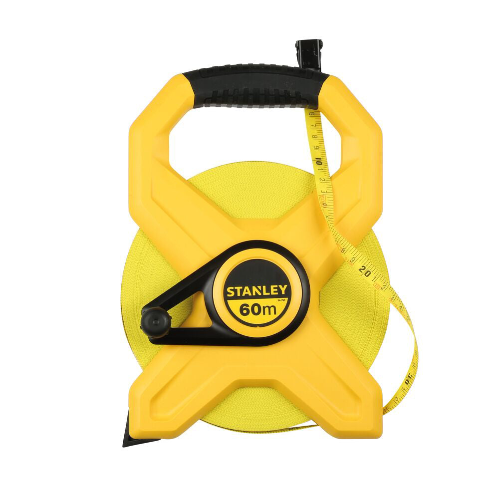 Stanley 2-34-795, ruleta deschisa cu banda din fibra de sticla 60m, masurari de precizie, tru-zero, rezistenta la coroziune, 60m x 13mm, blister