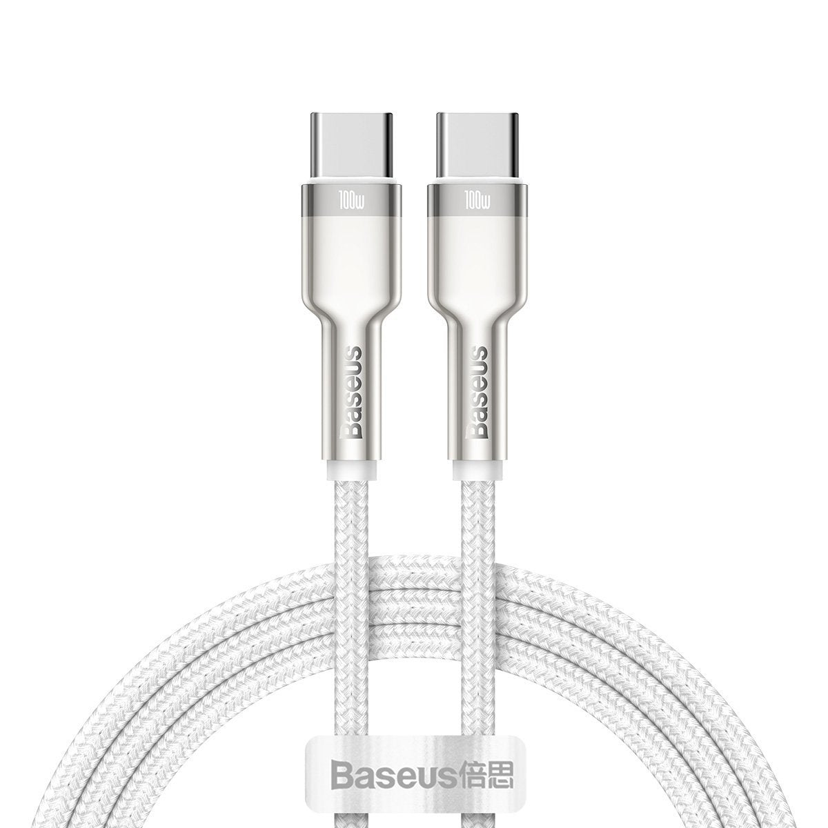 Cumpara acum Cablu USB-C la USB-C Baseus Cafule, 100W, 1m (alb) de la Mesterul Minune