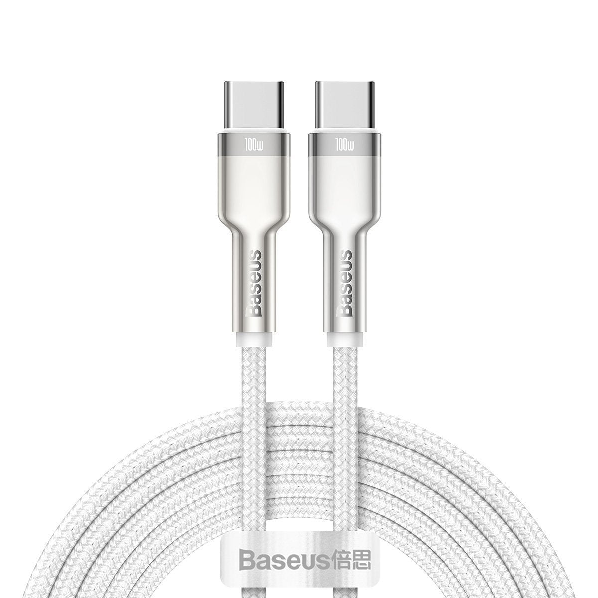 Cumpara acum Cablu de date USB-C la USB-C Baseus Cafule, 100W, 2m (alb) de la Mesterul Minune