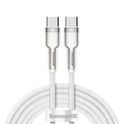 Cumpara acum Cablu de date USB-C la USB-C Baseus Cafule, 100W, 2m (alb) de la Mesterul Minune