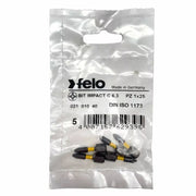 Cumpara acum Set 5 biti Felo, seria Impact profil Pozidrive, C6.3, PZ1, 25mm, Felo de la Mesterul Minune