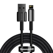 Cumpara acum Cablu încărcare Baseus Tungsten Gold, USB la iPhone, 2.4A, 2m (negru) de la Mesterul Minune