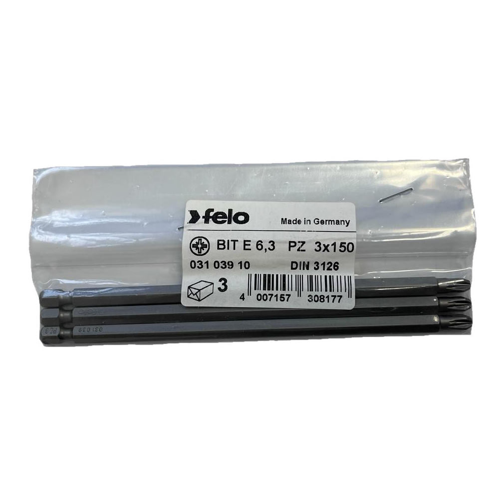 Cumpara acum Set 3 biti Felo, seria Industrial profil Pozidrive, E6.3, PZ3, 150mm de la Mesterul Minune