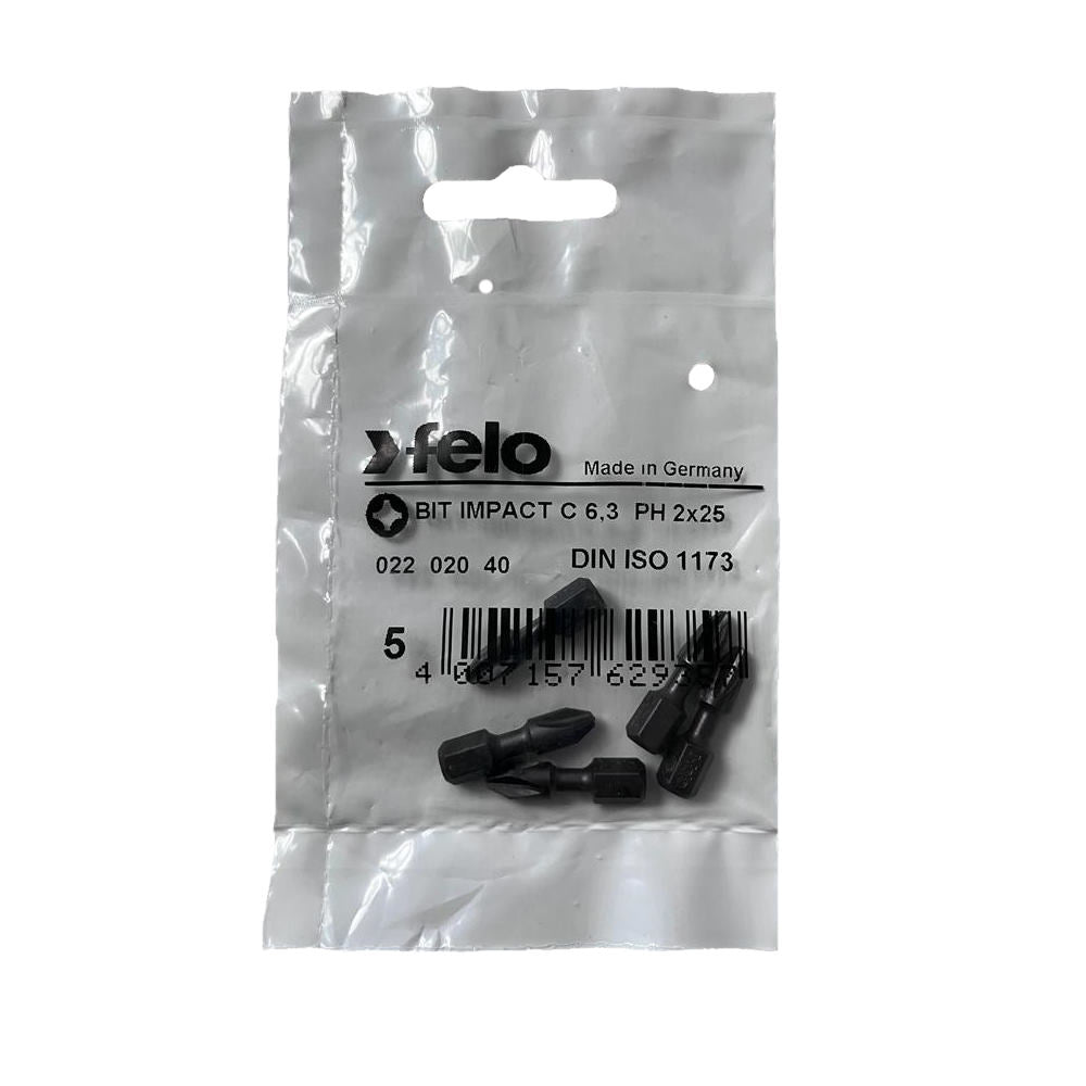 Cumpara acum Set 5 biti Felo, seria Impact profil Philips, C6.3, PH2, 25mm, Felo de la Mesterul Minune