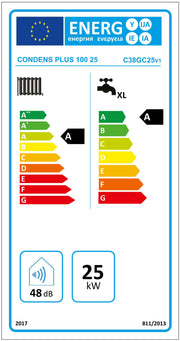 Centrala termica pe gaz in condensare, Motan Condens Plus 100 25, murala, afisaj LCD, touchscreen, IP40, protectie inghet, schimbator caldura inox, fara kit evacuare