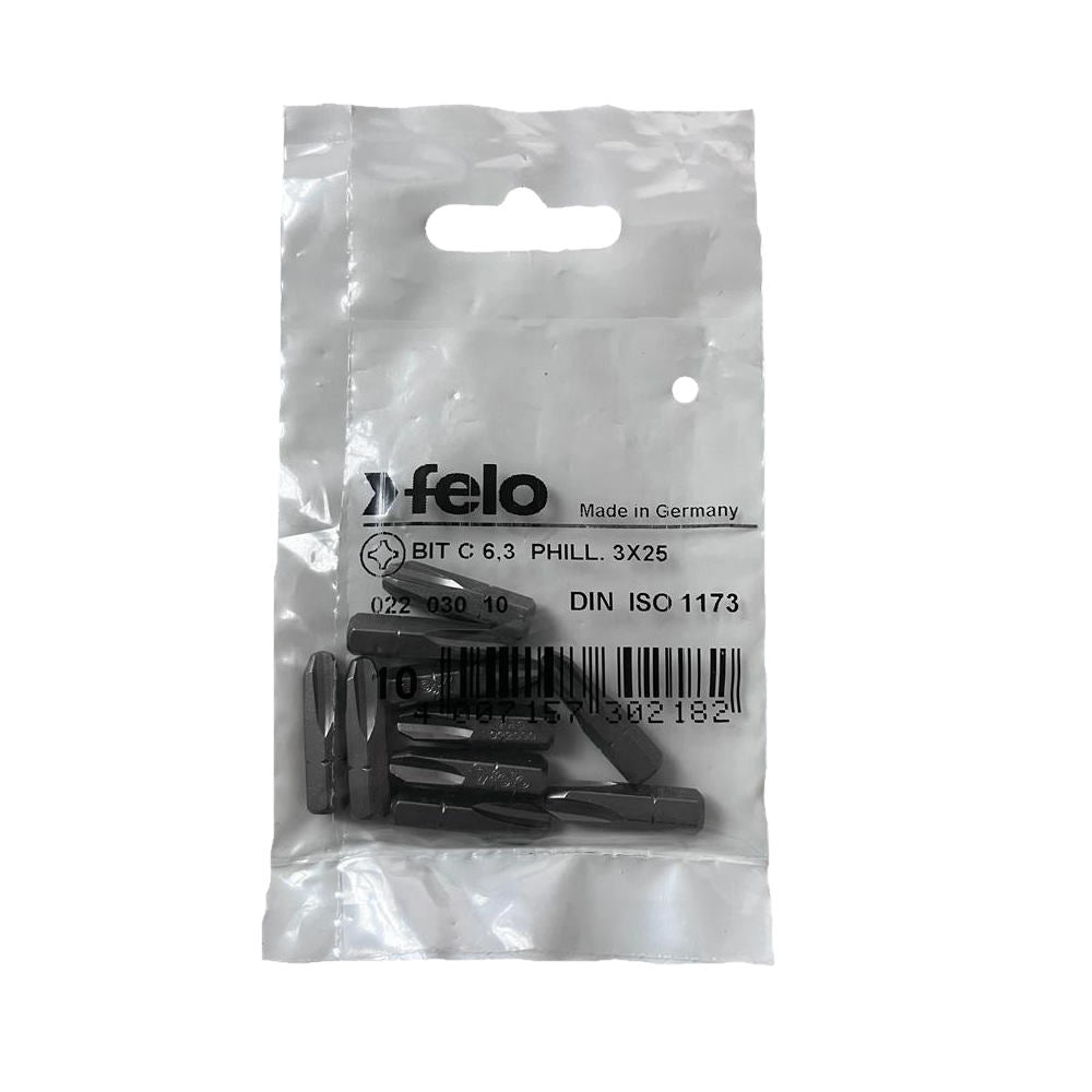 Cumpara acum Set 10 biti Felo, seria Industrial profil Philips, C6.3, PH3, 25mm de la Mesterul Minune