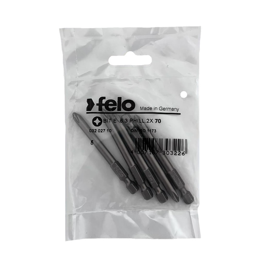 Cumpara acum Set 5 biti Felo, seria Industrial profil Philips, E6.3, PH2, 70mm de la Mesterul Minune