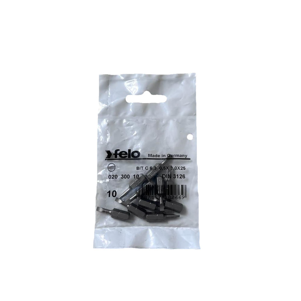 Cumpara acum Set 10 biti Felo, seria Industrial profil Drept, C6.3, 3.0x0.5mm de la Mesterul Minune