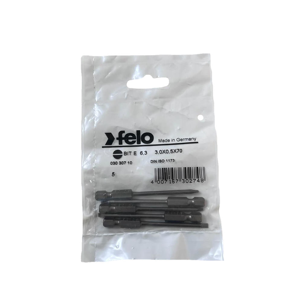 Cumpara acum Set 5 biti Felo, seria Industrial profil Drept, E6.3, 3.0x0.5mm, 70mm de la Mesterul Minune