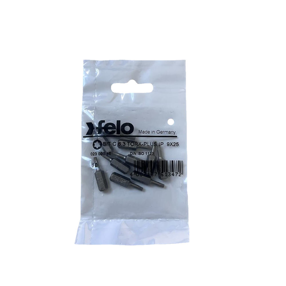 Set 10 biti Felo, seria Industrial profil Torx Plus, C6.3, IP9, 25mm