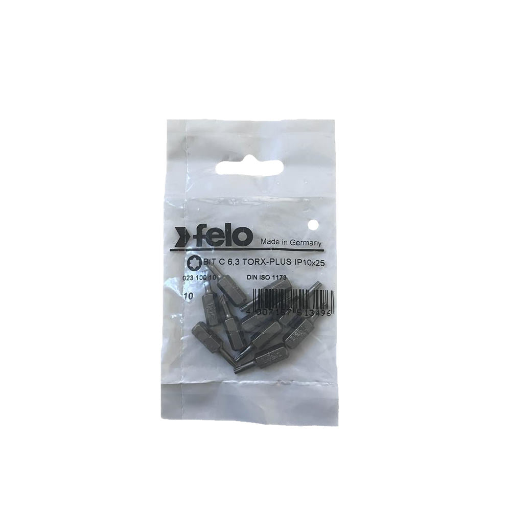 Cumpara acum Set 10 biti Felo, seria Industrial profil Torx Plus, C6.3, IP10, 25mm de la Mesterul Minune